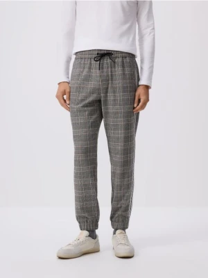 Reserved - Spodnie jogger z lampasami - szary
