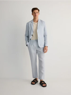 Reserved - Spodnie jogger z lnem - jasnoniebieski