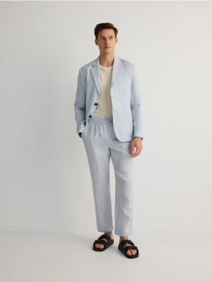 Reserved - Spodnie jogger z lnem - jasnoniebieski