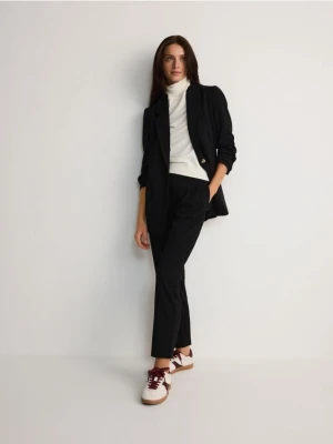 Reserved - Spodnie jogger z zakładkami - czarny