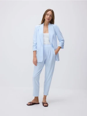 Reserved - Spodnie jogger z zakładkami - jasnoniebieski
