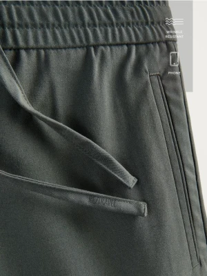 Reserved - Spodnie joggery - ciemnozielony