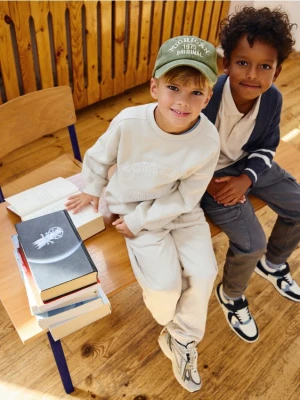 Reserved - Spodnie joggery z łańcuchem - ciemnoszary