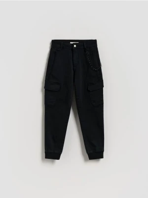 Reserved - Spodnie joggery z łańcuchem - czarny