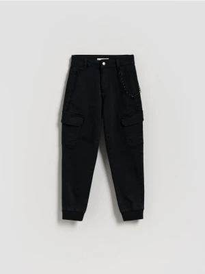 Reserved - Spodnie joggery z łańcuchem - czarny