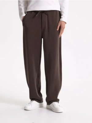 Reserved - Spodnie loose fit - brązowy