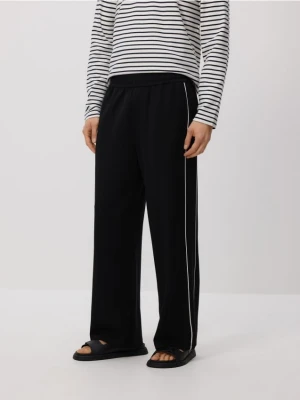 Reserved - Spodnie loose fit - czarny