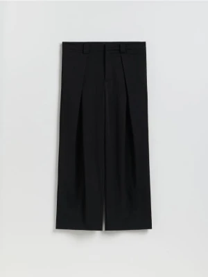 Reserved - Spodnie loose fit - czarny