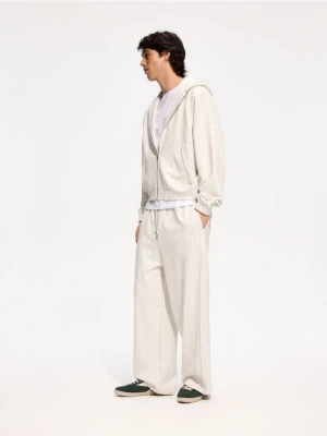 Reserved - Spodnie loose fit - jasnoszary