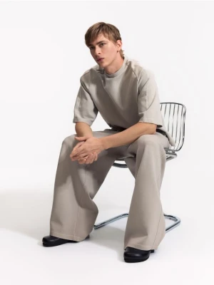 Reserved - Spodnie loose fit - jasnoszary