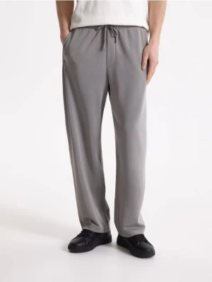 Reserved - Spodnie loose fit - szary