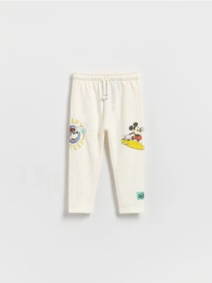 Reserved - Spodnie Mickey Mouse - złamana biel