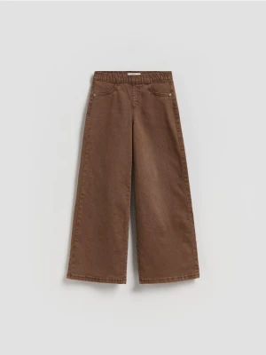 Reserved - Spodnie na gumce - ciemnobrązowy