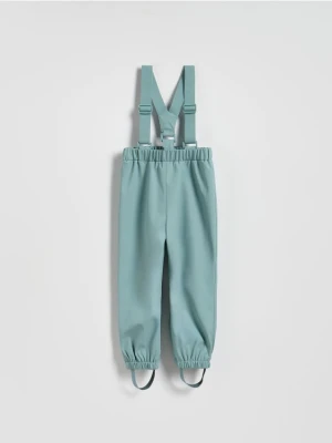 Reserved - Spodnie na szelkach - jasnozielony