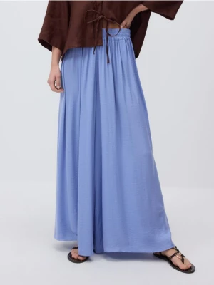 Reserved - Spodnie palazzo - jasnoniebieski