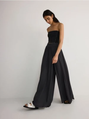 Reserved - Spodnie palazzo - szary