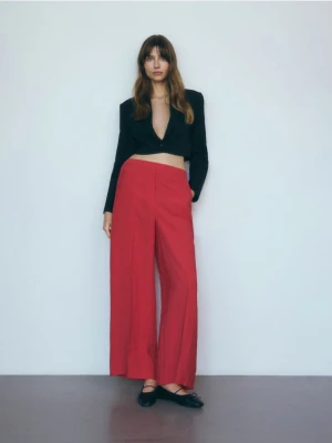 Reserved - Spodnie palazzo z modalu - różowy