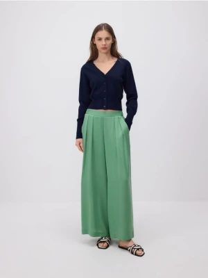 Reserved - Spodnie palazzo - zielony