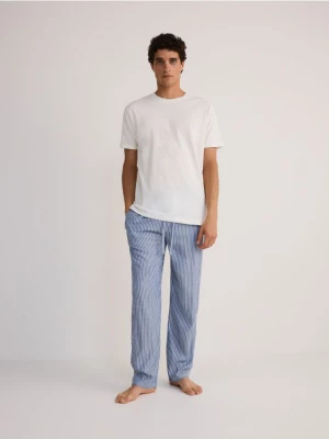 Reserved - Spodnie piżamowe z wiskozy - jasnoniebieski