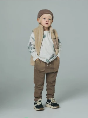 Reserved - Spodnie regular fit - brązowy