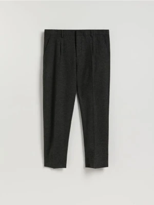 Reserved - Spodnie slim fit z wełną - ciemnoszary