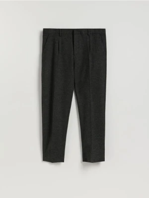 Reserved - Spodnie slim fit z wełną - ciemnoszary