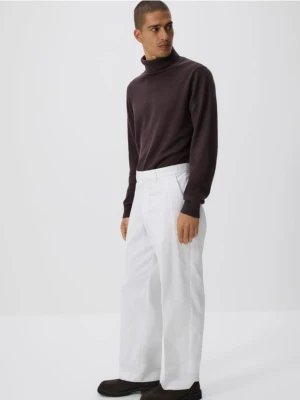 Reserved - Spodnie straight - biały