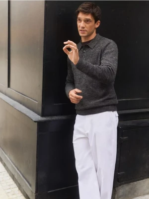 Reserved - Spodnie straight - biały