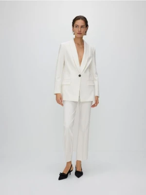 Reserved - Spodnie w kant - biały