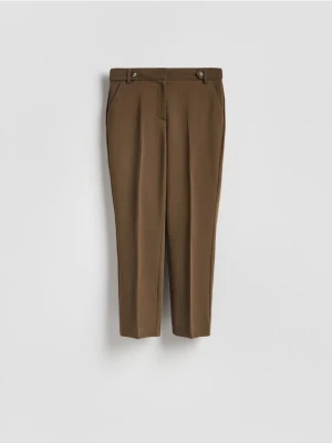 Reserved - Spodnie w kant - brązowy