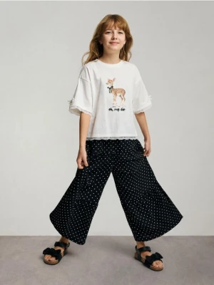 Reserved - Spodnie w kropki - czarny