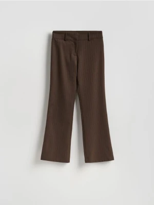 Reserved - Spodnie w paski - ciemnobrązowy