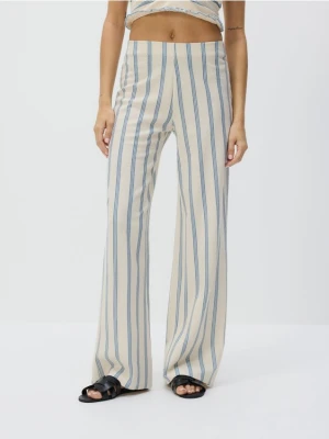 Reserved - Spodnie w paski - kremowy