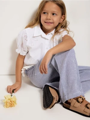 Reserved - Spodnie w paski - niebieski