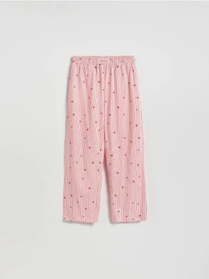 Reserved - Spodnie w paski - pastelowy róż