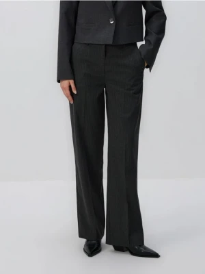 Reserved - Spodnie w prążek - ciemnoszary