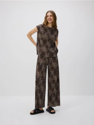 Reserved - Spodnie w zwierzęcy wzór - wielobarwny