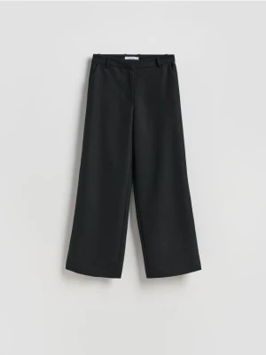 Reserved - Spodnie wide leg - czarny