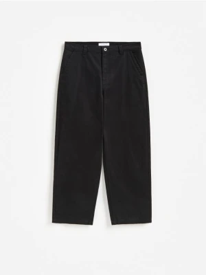 Reserved - Spodnie wide leg - czarny
