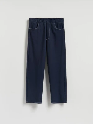 Reserved - Spodnie wide leg - granatowy
