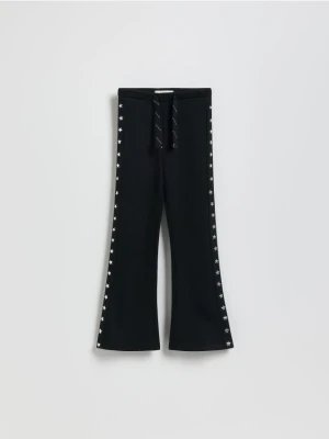 Reserved - Spodnie z aplikacją - czarny