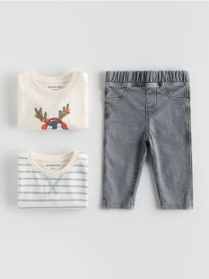 Zdjęcie produktu Reserved - Spodnie z bawełną - ciemnoszary