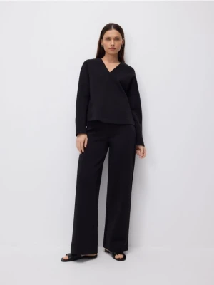 Reserved - Spodnie z bawełną - czarny