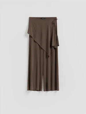 Reserved - Spodnie z chustą - beżowy