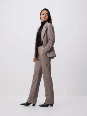 Reserved - Spodnie z dodatkiem wiskozy - ciemnobrązowy