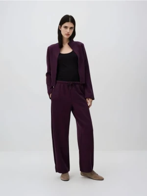 Reserved - Spodnie z dodatkiem wiskozy - ciemnofioletowy