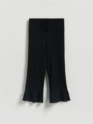 Reserved - Spodnie z falbankami - czarny