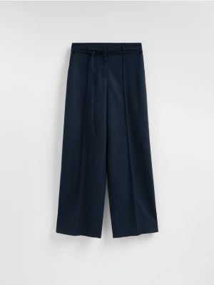 Reserved - Spodnie z kantem - granatowy