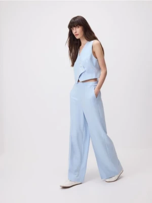 Reserved - Spodnie z kantem - jasnoniebieski
