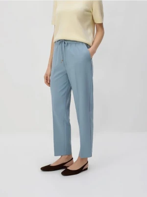 Reserved - Spodnie z kantem - jasnoniebieski